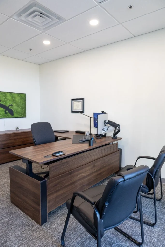 Private consultation office at EDG CPA used for IRS tax resolution meetings